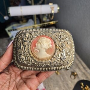 Vintage Cameo  Trinket Box